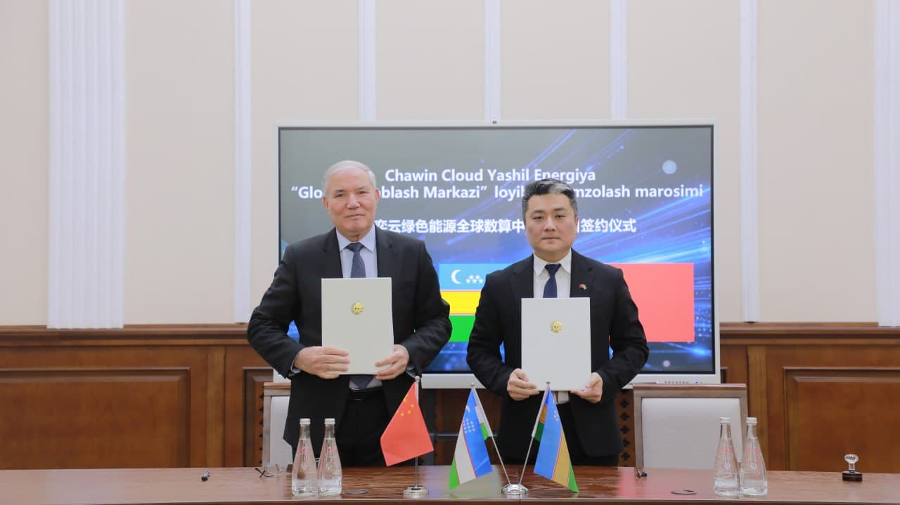 Xitoy davlatining "Shenzhen Anxun Technology Co. Ltd." kompaniyasi bilan Sun’iy intellekt ma’lumotlar markazini qurish bo‘yicha shartnoma imzolash marosimi bo‘lib o‘tdi.