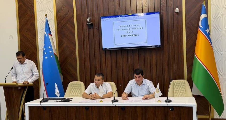 Qoraqalpog‘iston Respublikasi Adliya vazirligida "Fuqarolik jamiyati institutlari - davlat islohotlarini amalga oshirish jarayonlariga xizmat qiladi" mavzusida ochiq muloqot bo‘lib o‘tdi.