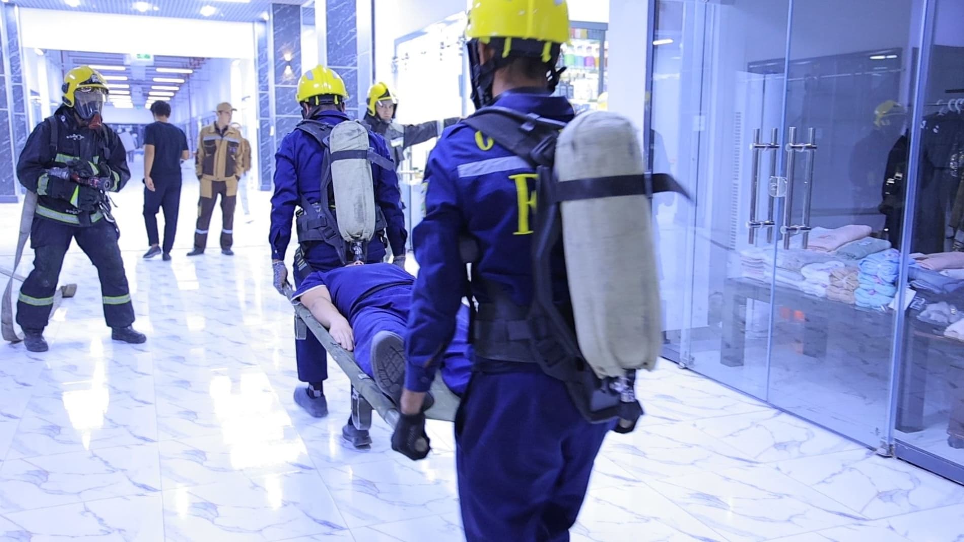 "Karvon shopping Center" savdo markazida oʻquv mashqi