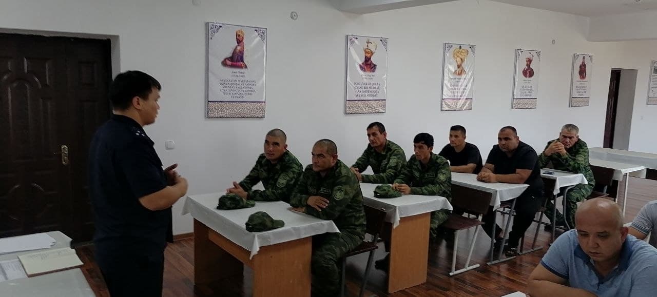 Termiz tumanida shaxsiy tarkib bilan psixologik trening mashg‘uloti o‘tkazildi
