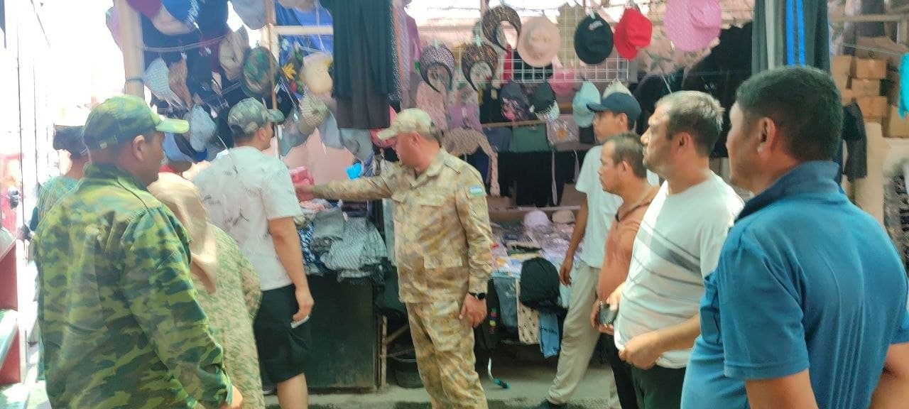 Sherobod markaziy bozorida “Dolzarb 60 kun” doirasida profilaktik tadbirlar o‘tkazildi