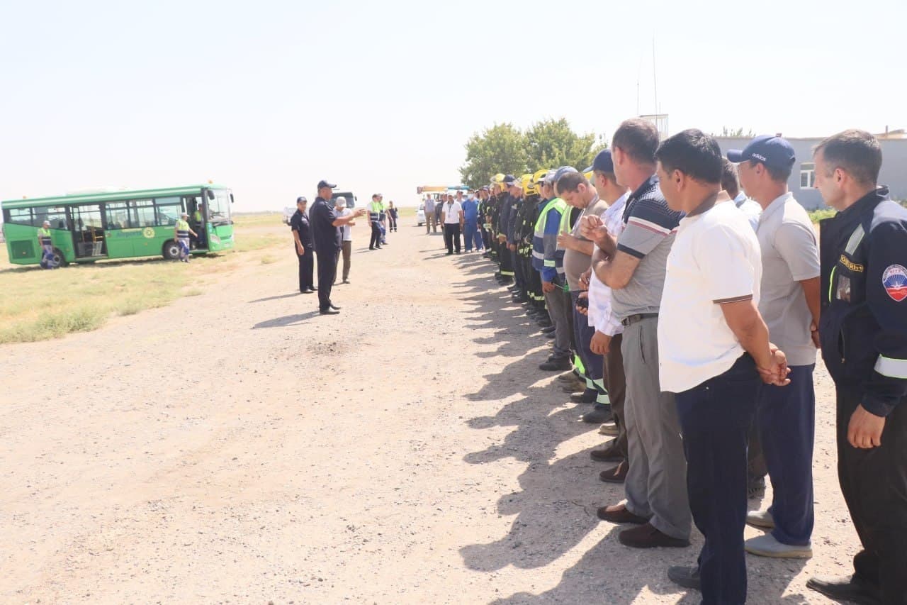 Termiz xalqaro aeroportida amaliy-taktik o‘quv mashqi o‘tkazildi