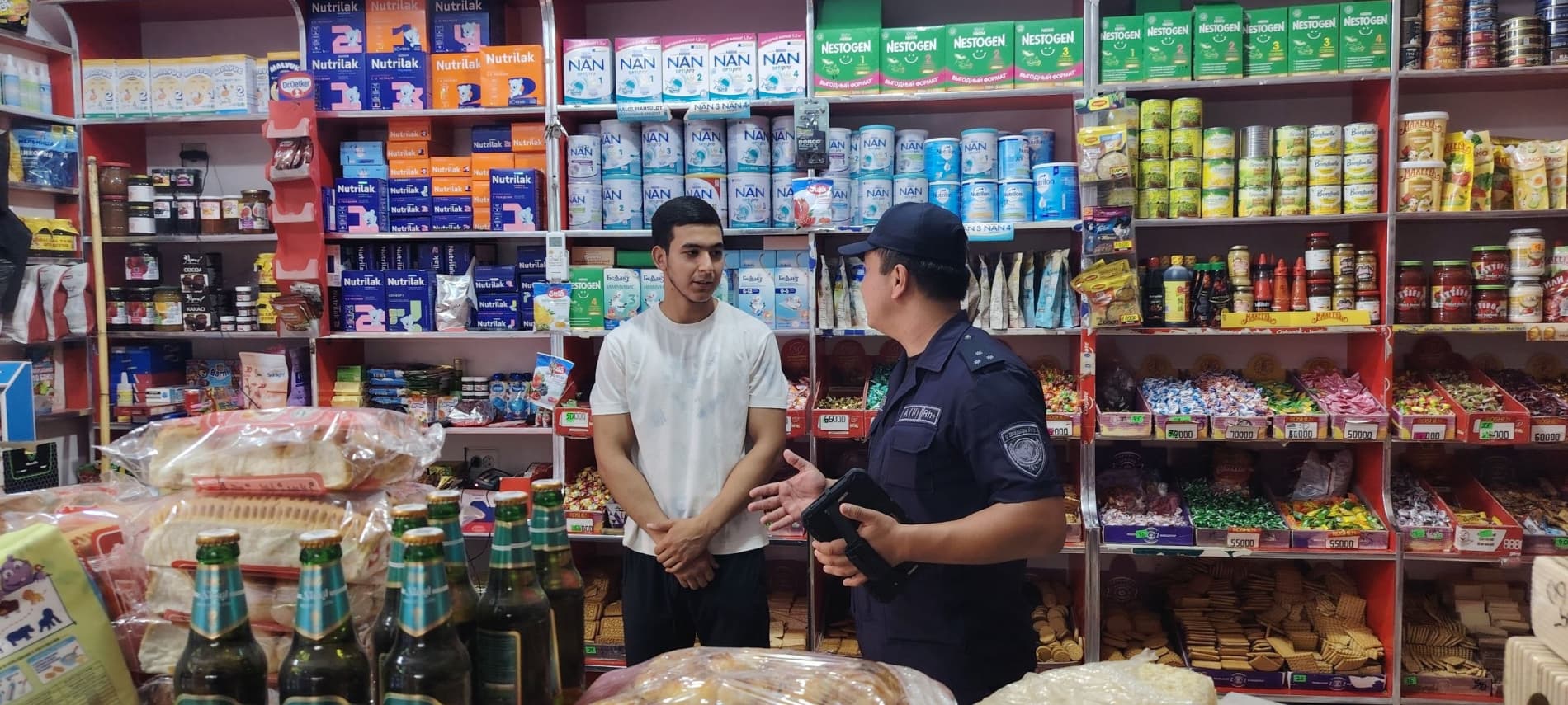 Denov "Baraka Yashil Olami" dehqon bozorida yong‘in xavfsizligi bo‘yicha profilaktik tadbir