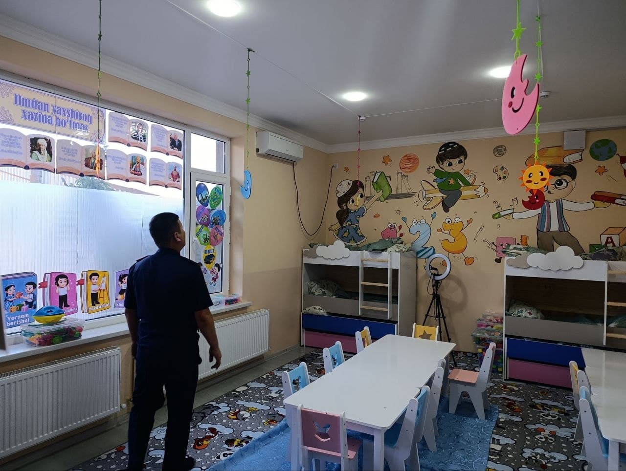 Qibray tumanidagi uy bog‘chasida yong‘in xavfsizligi o‘rganildi