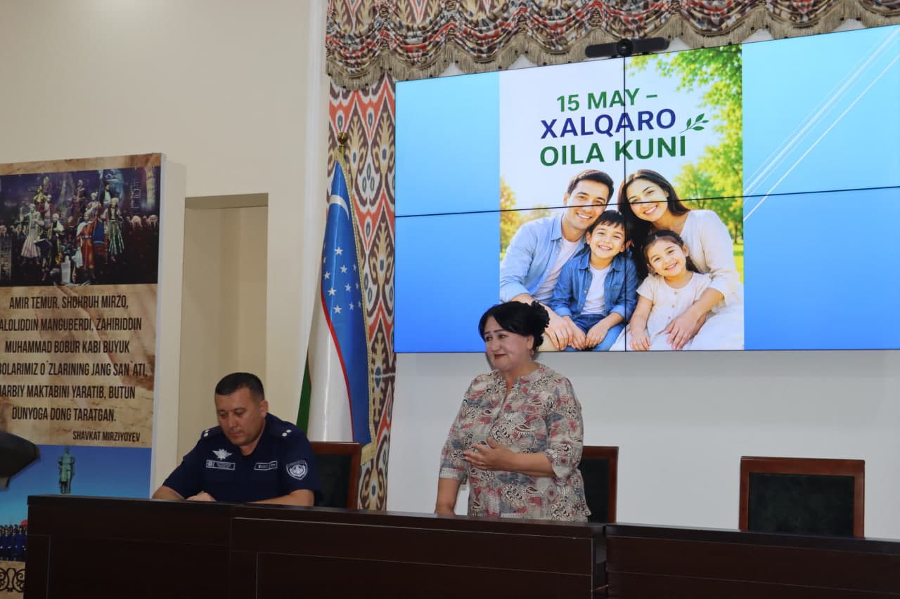 15-may – Xalqaro oila kuni munosabati bilan “Oilamiz – kelajagimiz” mavzusida ma’naviy-ma’rifiy tadbir tashkil etildi.