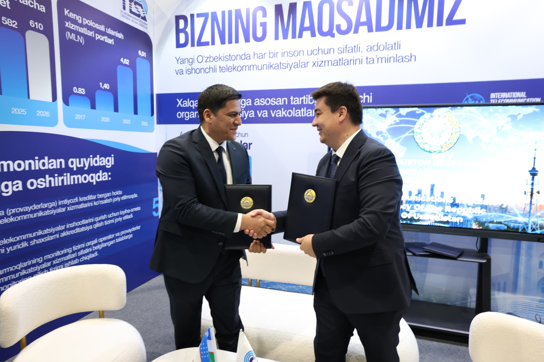 The Agency for Regulation of Telecommunications and the “Republican Center for Management of Telecommunication Networks of Uzbekistan” LLC signed a Memorandum of Cooperation.