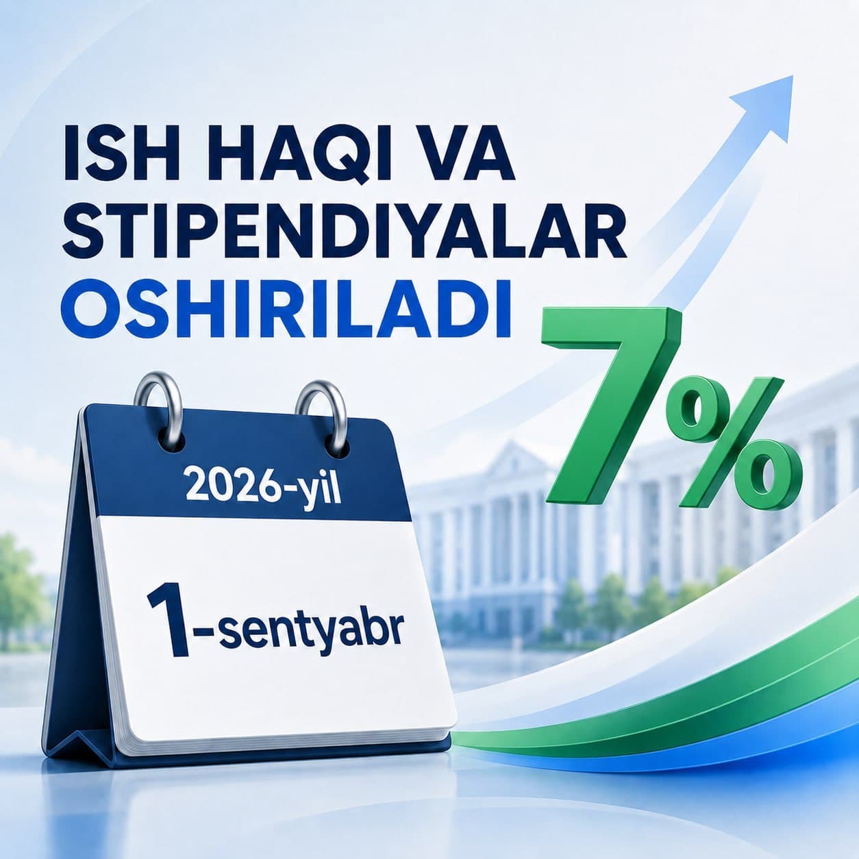 #qonunchilikdagi_yangiliklar Ish haqi va stipendiyalar oshiriladi