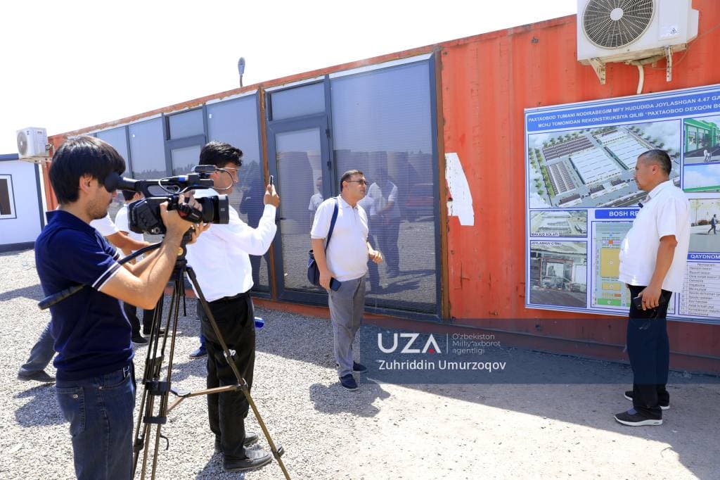 Paxtaobodda Mustaqillikning 35 yilligi arafasida yirik bunyodkorlik loyihalari: press-turda natijalar namoyish etildi
