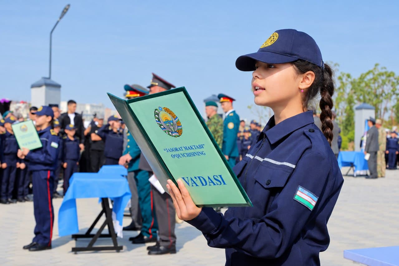Bobur shahridagi “Vatanparvar” bog‘ida “Jasorat maktablari”da tahsil olayotgan o‘quvchilarning tantanali va’da berish marosimi bo‘lib o‘tdi