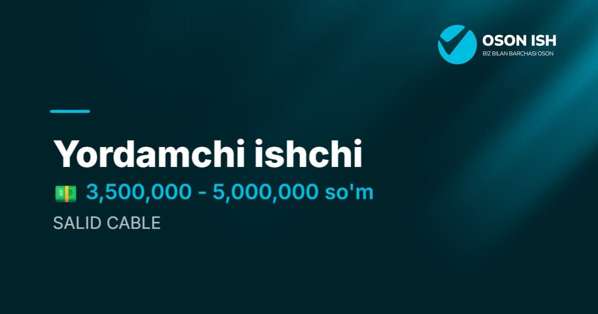 #Bo'sh_ish_o'rinlari