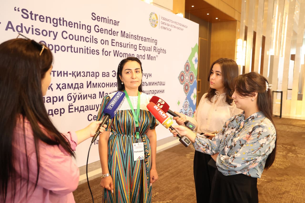 “Xotin-qizlar va erkaklar uchun teng imkoniyatlar” mavzusida o‘quv-seminar tashkil etildi