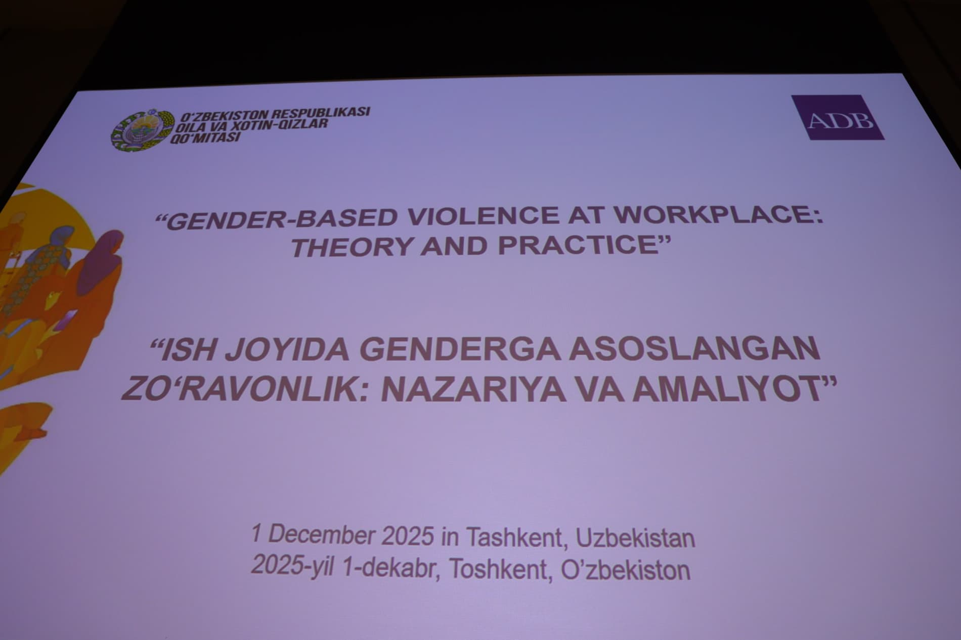 Genderga asoslangan zo‘ravonlikka barham berishda bilim va amaliyot — xavfsiz ish muhiti sari qadam