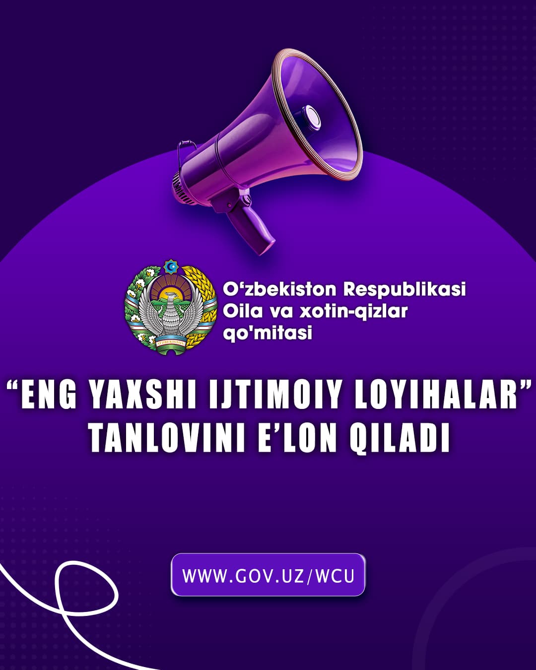 Xotin-qizlarning bandligi va ijtimoiy faolligini taʼminlashga qaratilgan “Eng yaxshi ijtimoiy loyihalar” tanlovi eʼlon qilinadi