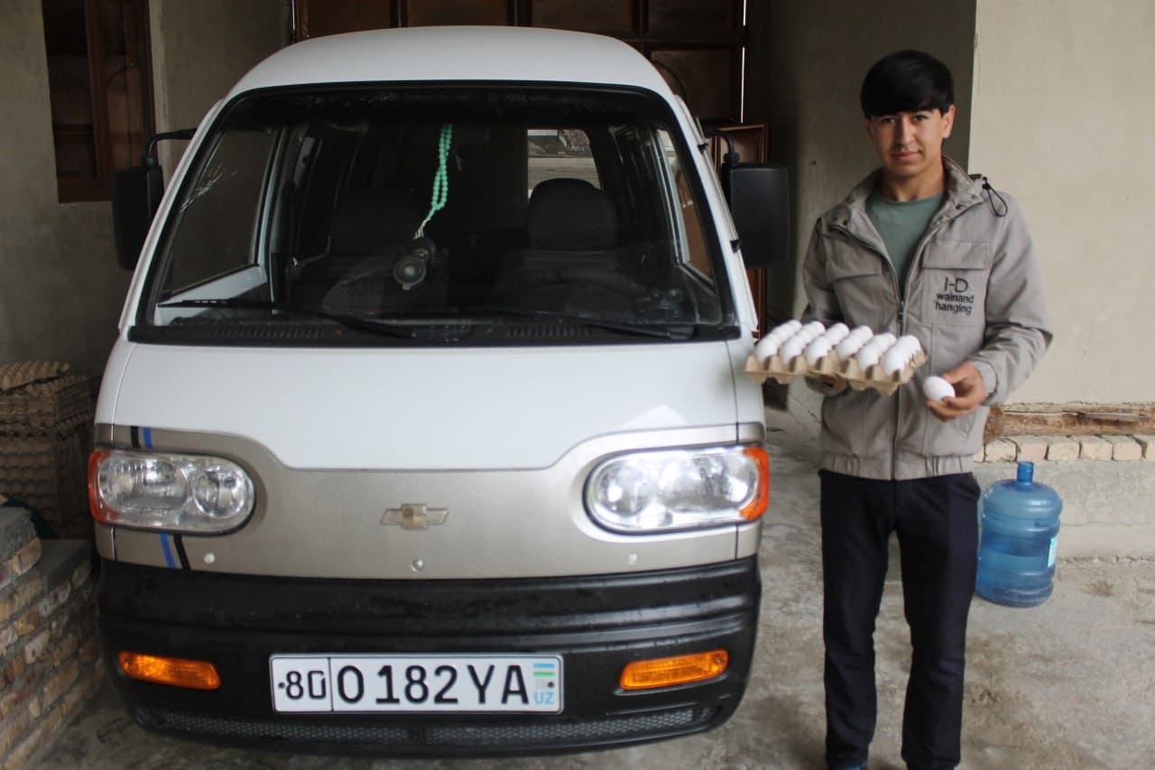 Вобкент: Сариосиёда Жамшид Халилов хонадони товуқ парваришидан 1900 донагача тухум олмоқда