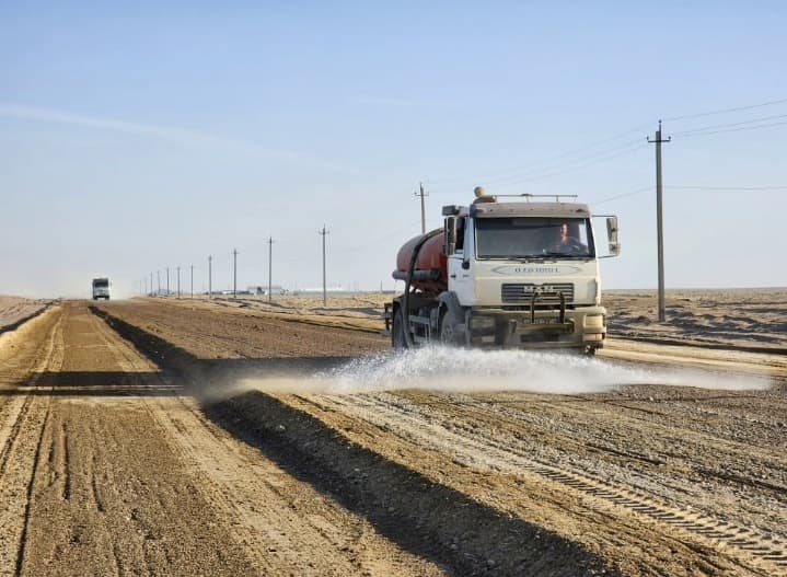 Yangi aeroport yoʻlida ham ish qizgʻin tus olgan
