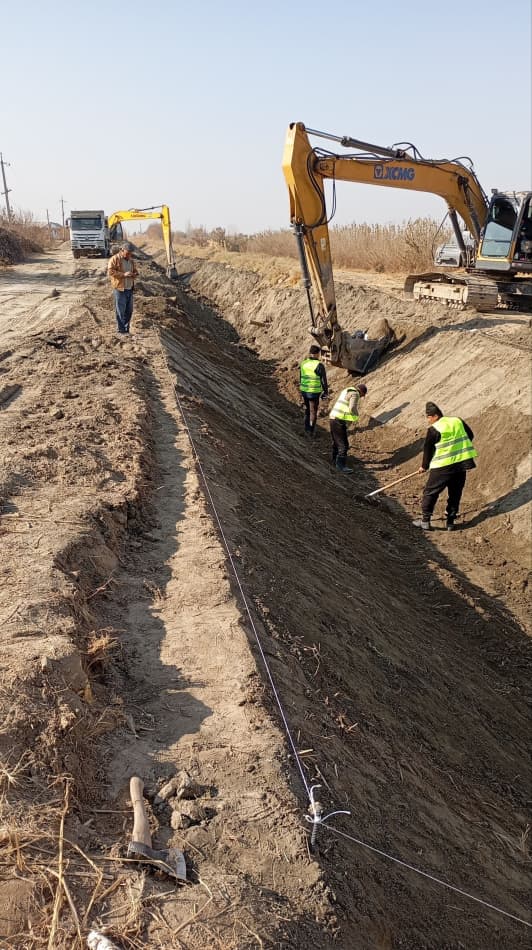 Romitan: “Xoʻjaubbon” kanali oʻzani toʻliq betonlashtirilmoqda