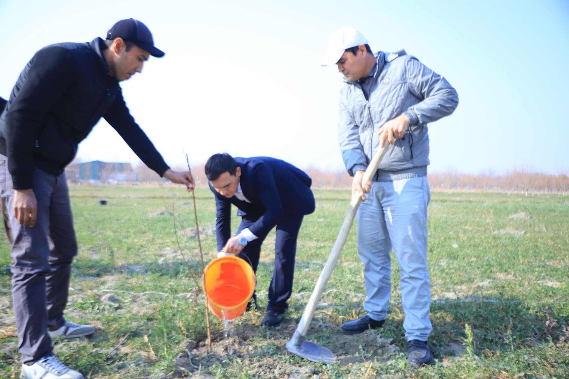 Vobkentda “Qishloq xoʻjaligi xodimlari bogʻi” barpo qilinmoqda