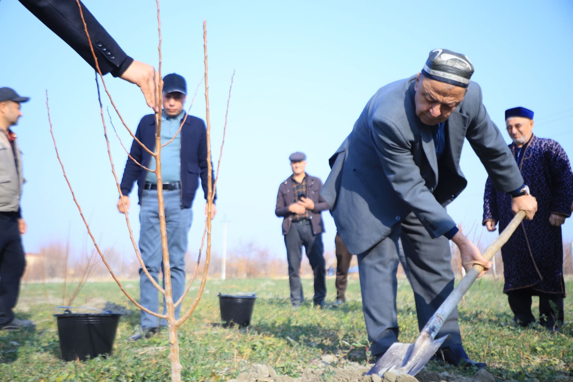 Vobkentda “Qishloq xoʻjaligi xodimlari bogʻi” barpo qilinmoqda