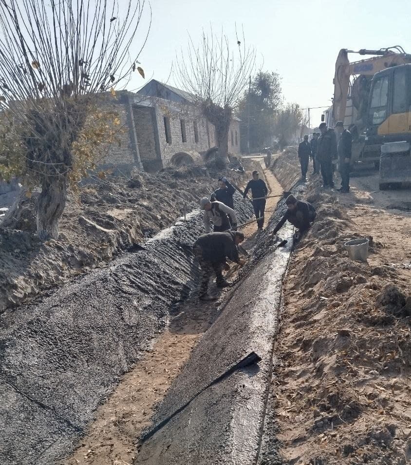 Kogon: “Sultonobod” va “Choʻkati” ariqlarioʻzani betonlashtirilmoqda