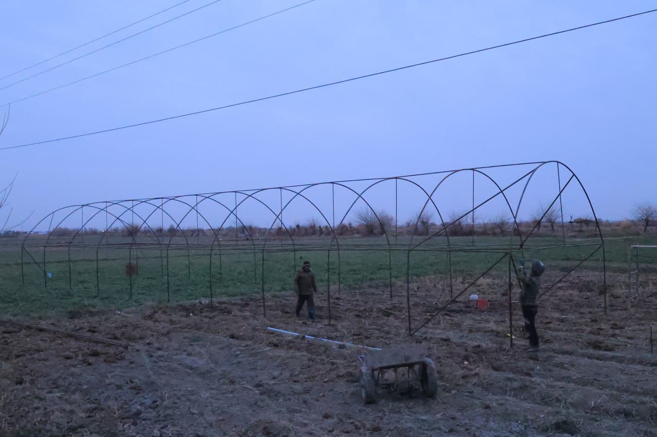 Kogon: “Bir kontur — bir mahsulot” tamoyili asosida yana 34 ta xonadonga issiqxona qurib berilmoqda