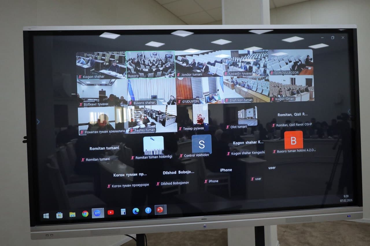 Sessiyada Buxoro viloyatida 2026-yilda ishga tushiriladigan drayver loyihalarining manzilli dasturi koʻrib chiqildi