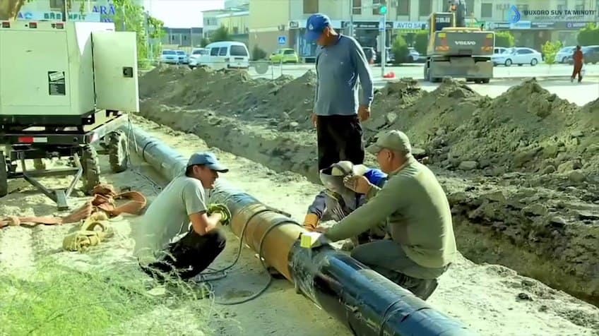Бухоро шаҳри: 1,6 минг метр водопровод қувури, 4,5 минг метр узунликда ерости электр кабели тортилмоқда