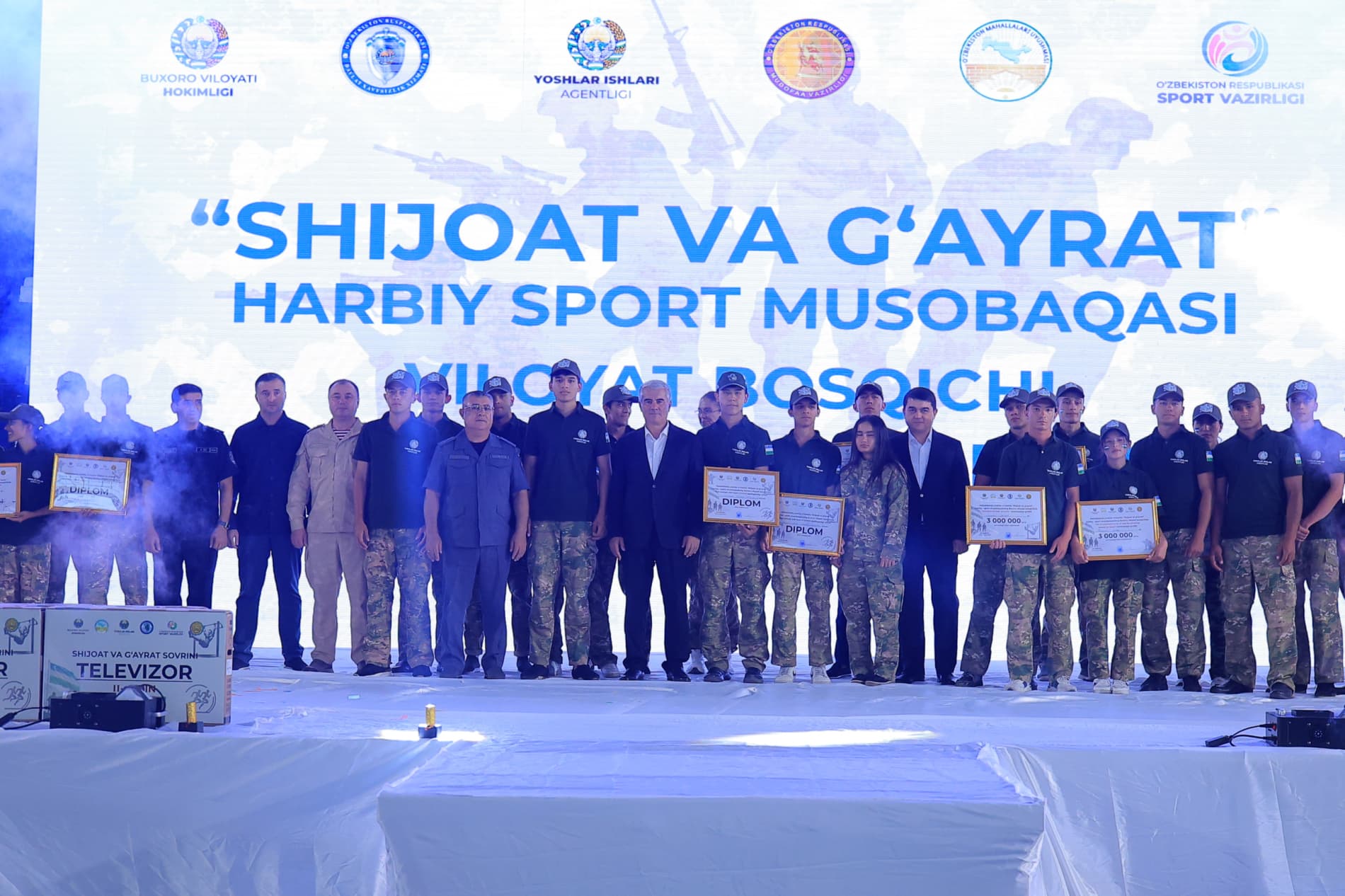 “Shijoat va gʻayrat” harbiy sport musobaqasining viloyat bosqichi gʻoliblari tantanali taqdirlandi, yoshlar oʻrtasida futbol, mini-futbol va qizlar futboli boʻyicha Davlat xavfsizlik xizmati kubogi musobaqasining viloyat bosqichiga qurʼa tashlandi