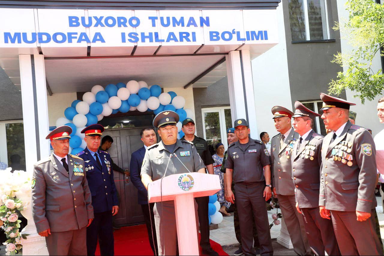 Buxoro tumani: Mudofaa ishlari bo‘limining yangi binosi foydalanishga topshirildi