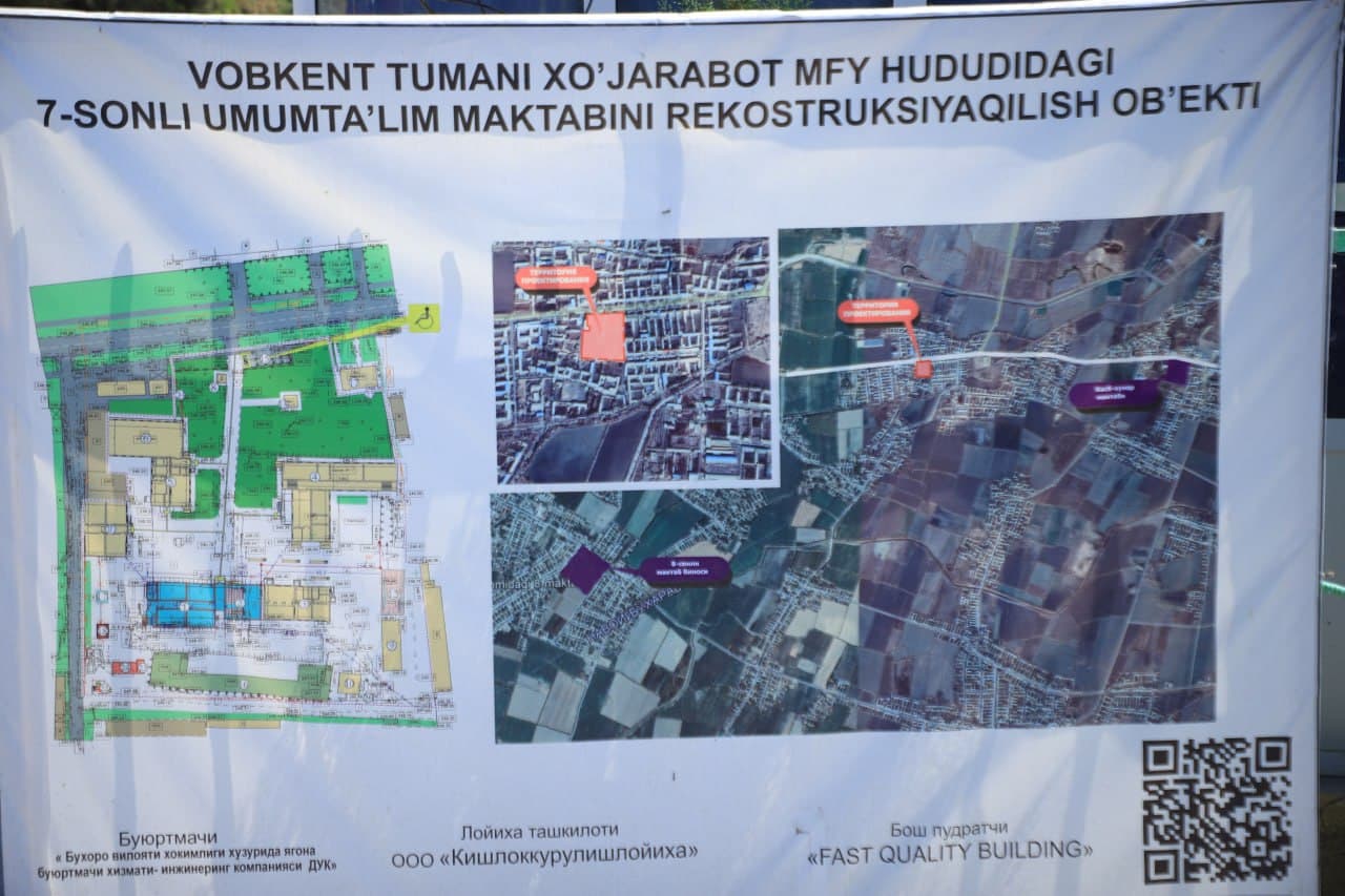Vobkent: Xo‘jarabotdagi umumta’lim maktabi 580 o‘rinli zamonaviy maskanga aylanmoqda