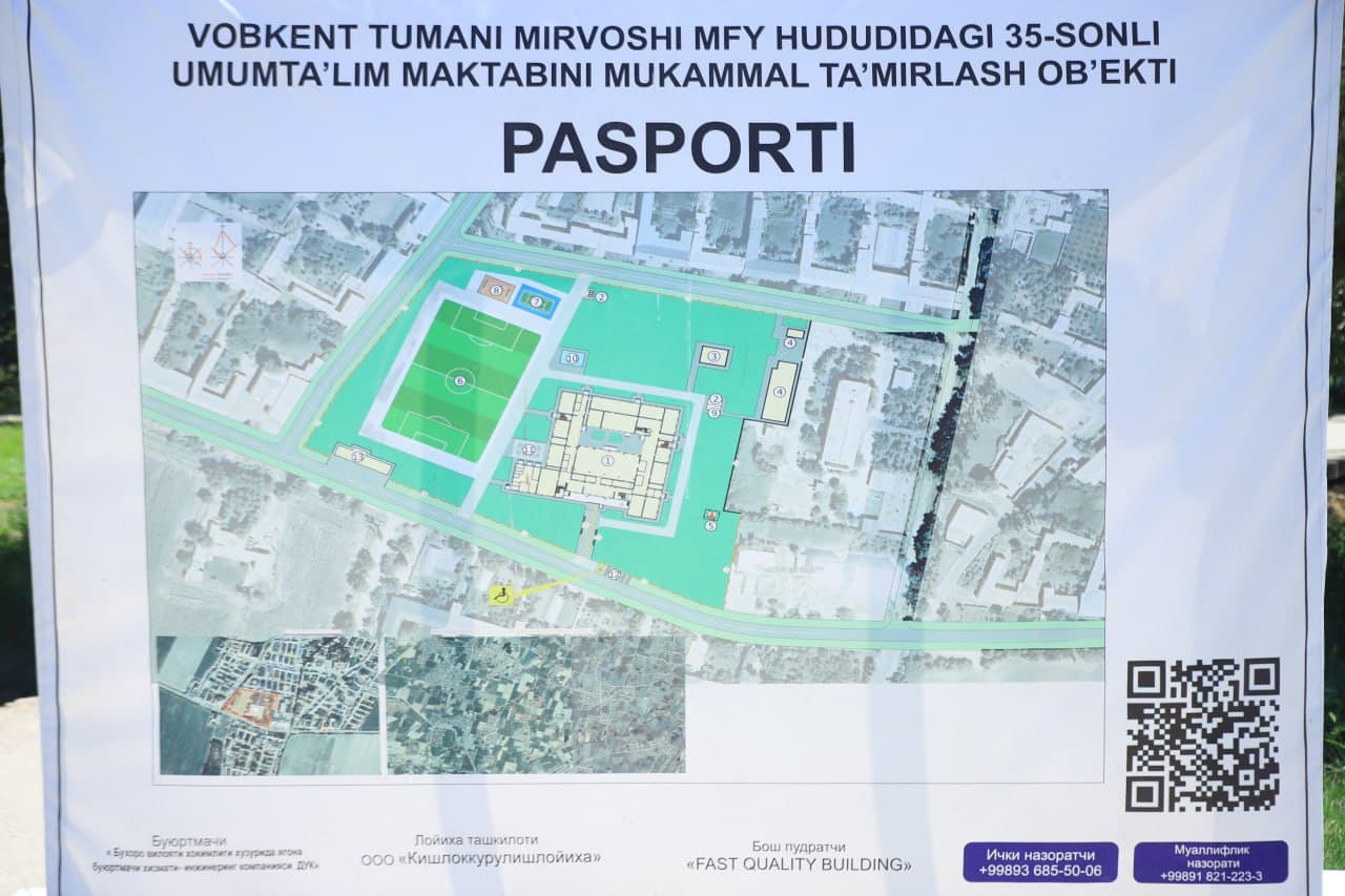 Vobkent: Mirvoshida qiymati 21 milliard so‘mlik qurilish-ta’mirlash ishlari qizg‘in pallada