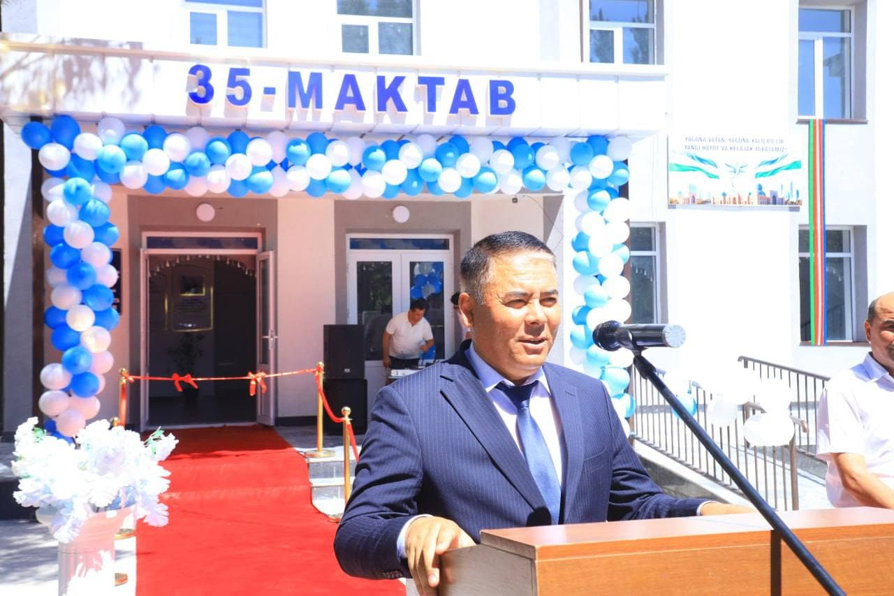 Vobkentda yangi oʻquv yiliga munosib tayyorgarlik: yana ikki maktab zamonaviy qiyofa kasb etdi