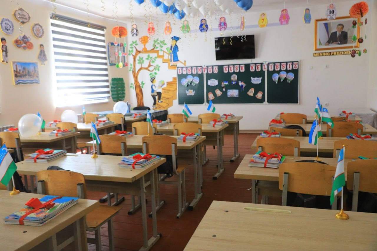 Vobkentda yangi oʻquv yiliga munosib tayyorgarlik: yana ikki maktab zamonaviy qiyofa kasb etdi