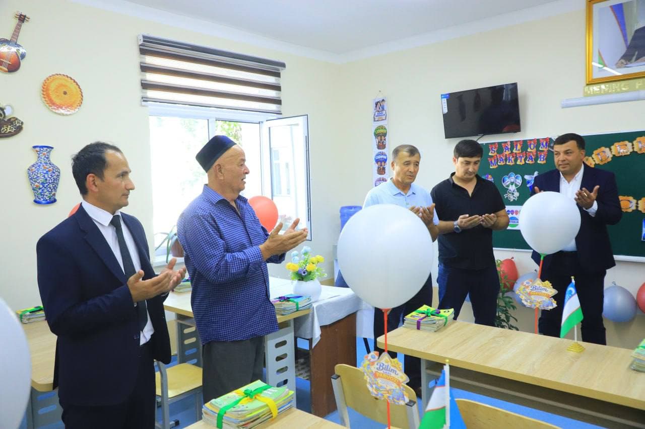 Vobkentda yangi oʻquv yiliga munosib tayyorgarlik: yana ikki maktab zamonaviy qiyofa kasb etdi