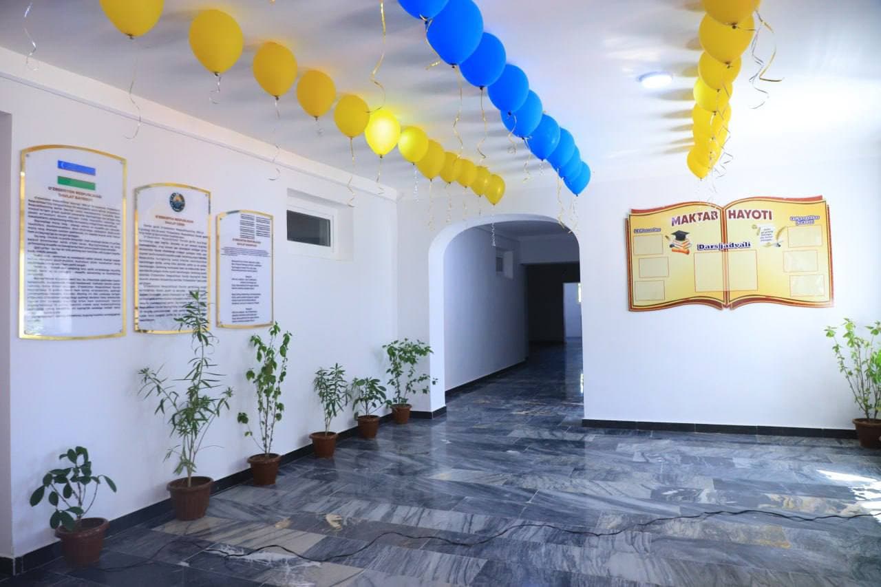 Vobkentda yangi oʻquv yiliga munosib tayyorgarlik: yana ikki maktab zamonaviy qiyofa kasb etdi