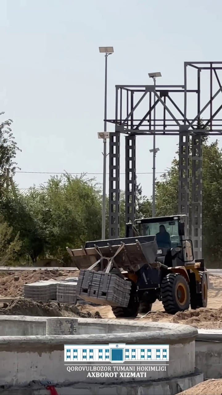 Qorovulbozor: “Sardoba”da zamonaviy istirohat bogʻi barpo etilmoqda
