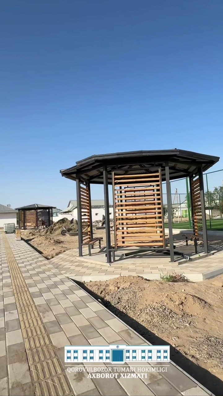 Qorovulbozor: “Sardoba”da zamonaviy istirohat bogʻi barpo etilmoqda