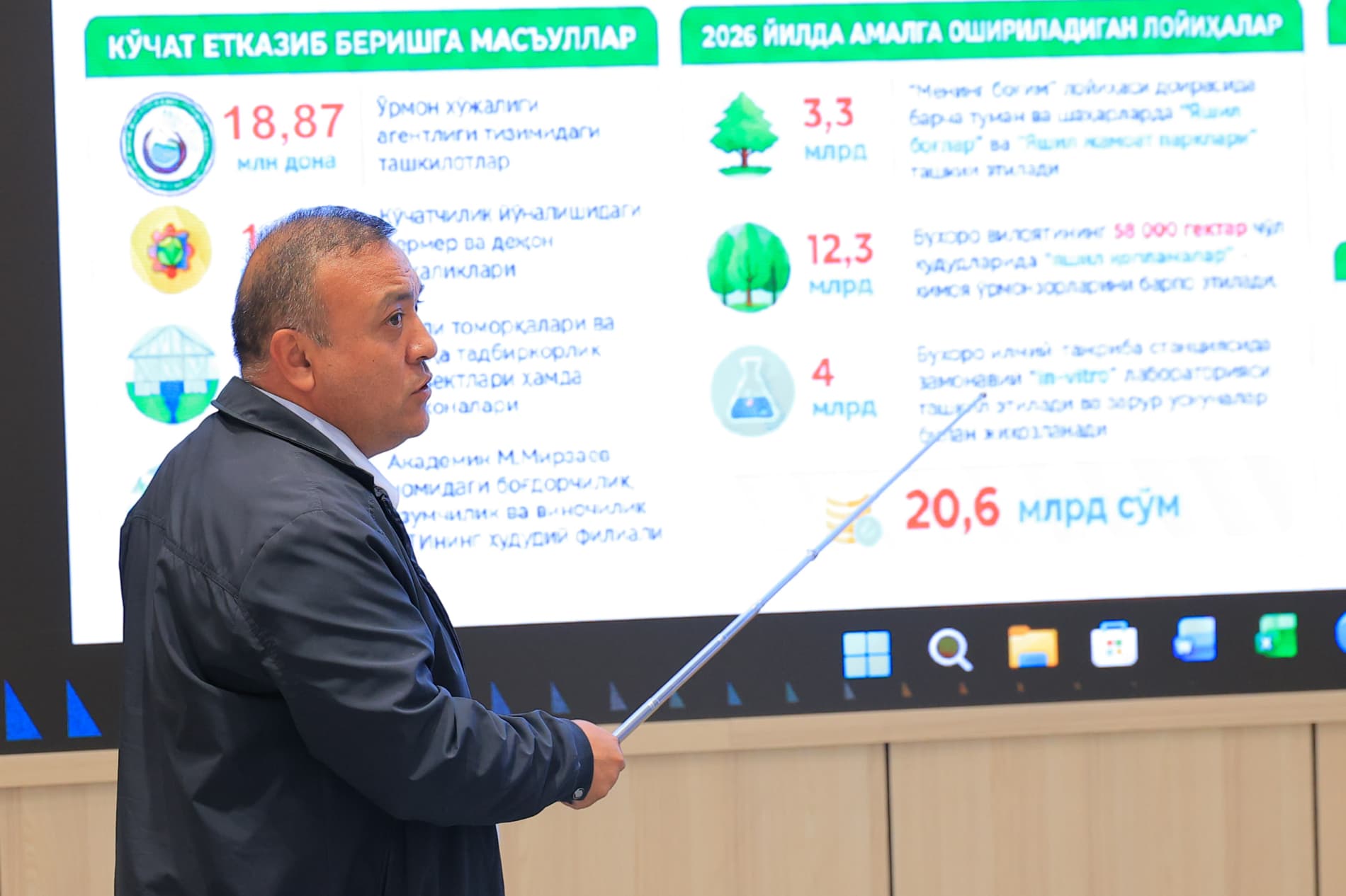 Buxoroda “Yashil makon” doirasida 20 millionga yaqin ko‘chat ekiladi