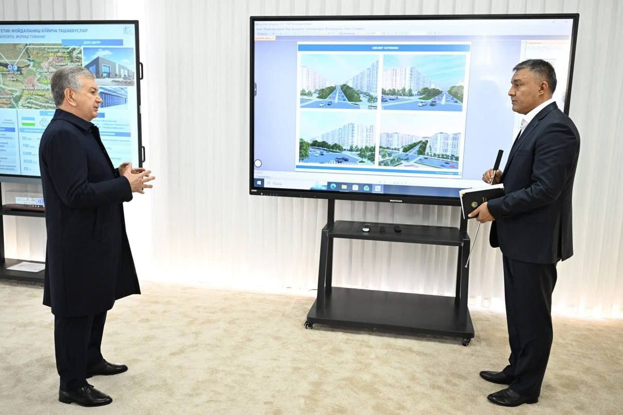 Президент ознакомился с современными проектами в сфере дорожного строительства, энергетики и градостроительства