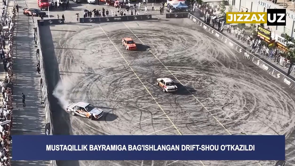 🎥 Videoreportaj: Jizzaxda mustaqillik bayramiga bag‘ishlangan drift-shou