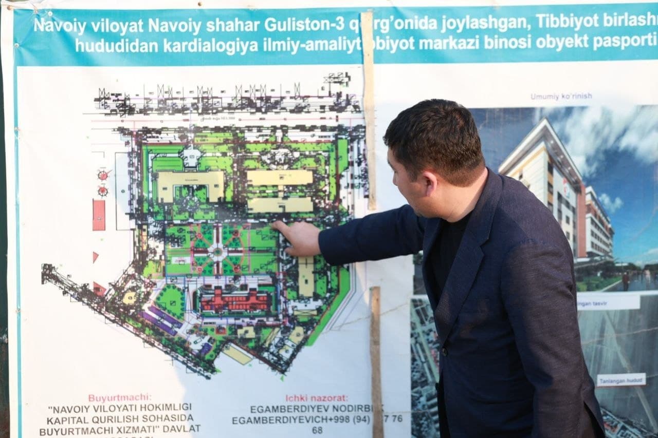 NAVOIYDA ZAMONAVIY KARDIOLOGIYA MARKAZI BARPO ETILMOQDA