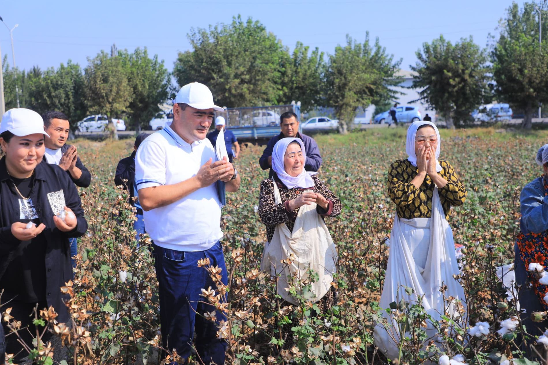 Мингбулоқда пахта йиғим-терими жараёнлари ўрганилди