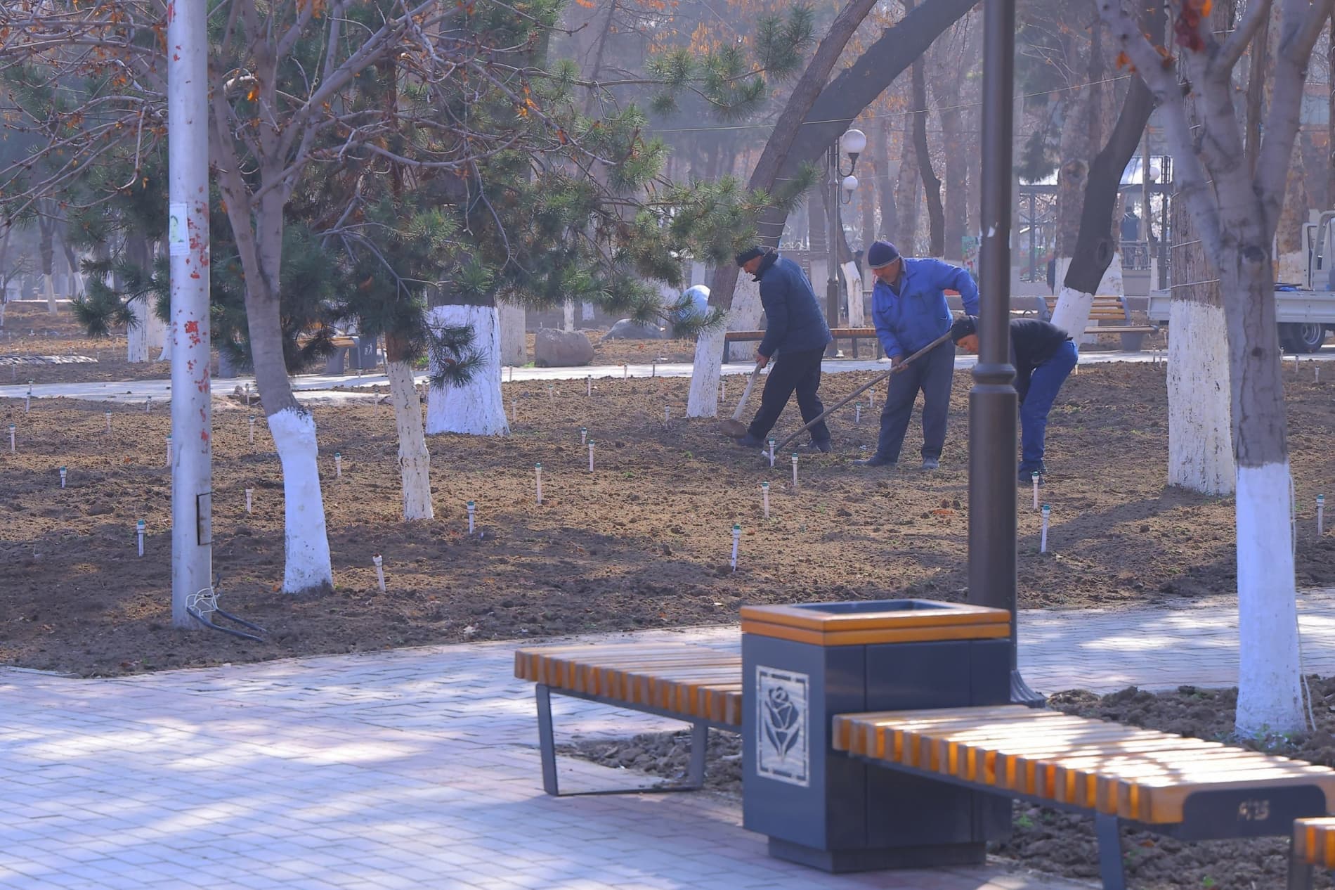 "Бобур боғи" янги қиёфада: 65-халқаро "Гуллар фестивали"га пухта тайёргарлик кўрилмоқда.