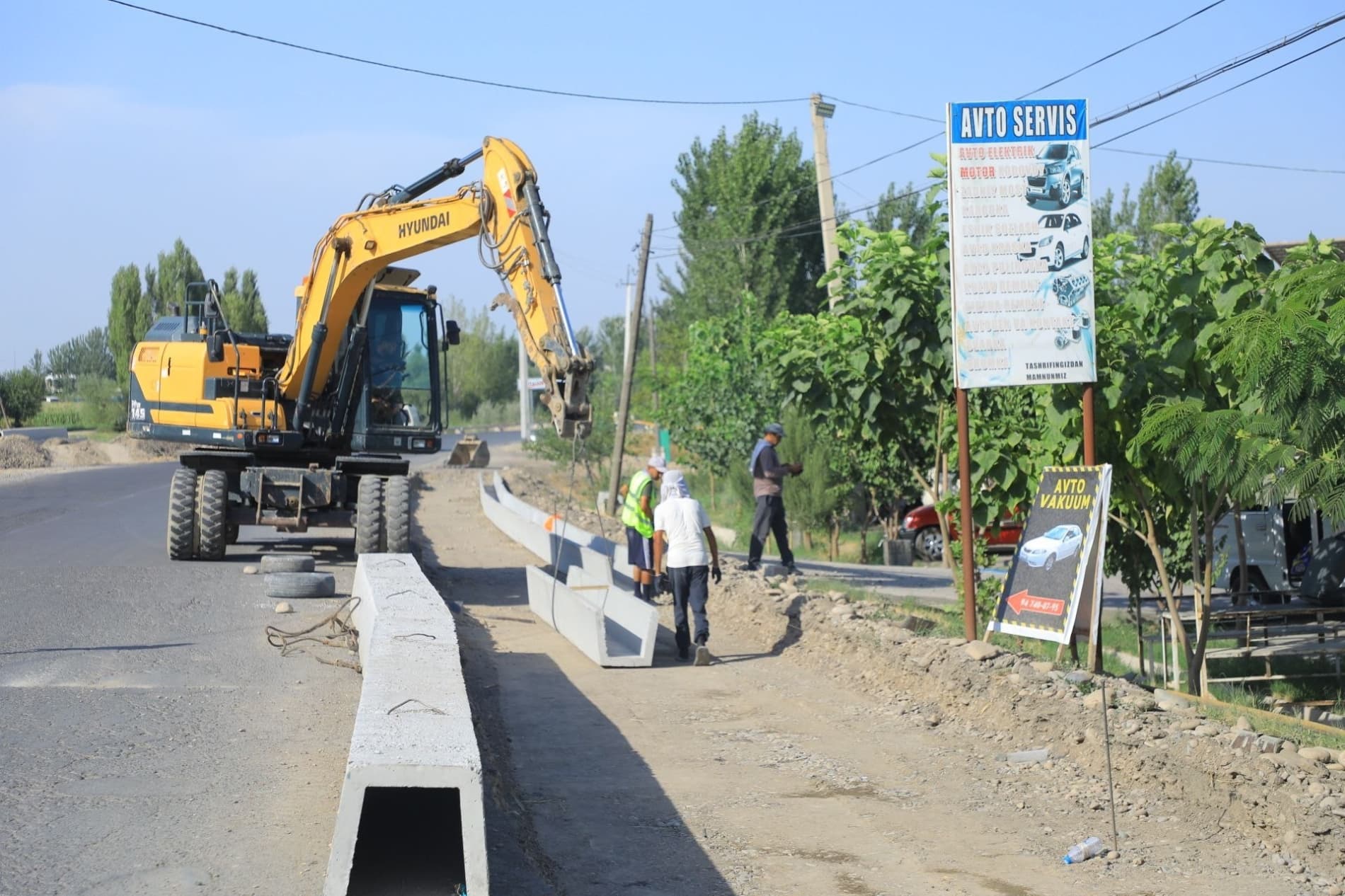 Namangan tumanida zamonaviy 24/7 faoliyat yurituvchi ko‘cha barpo etilmoqda!