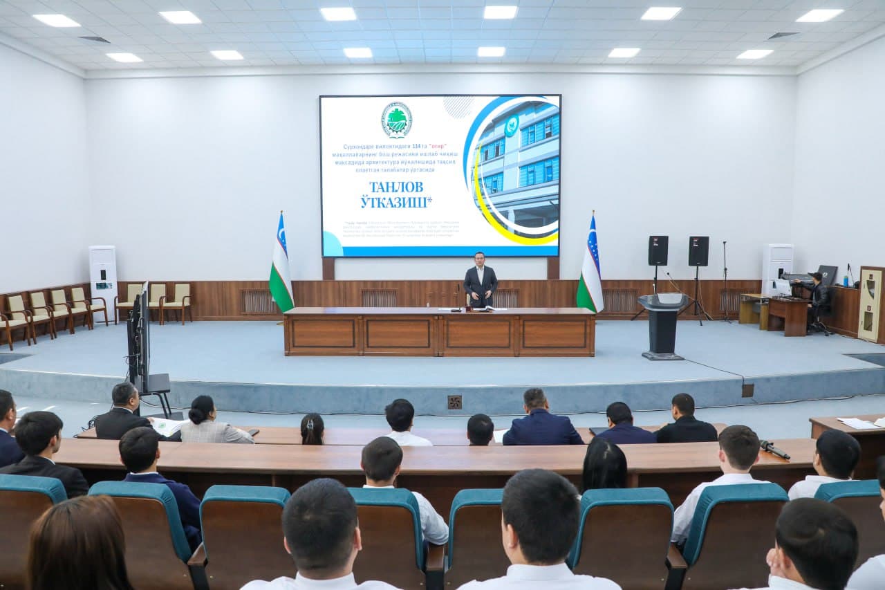 Surxondaryo viloyati hokimi bo‘lajak arxitektorlar bilan uchrashuv o‘tkazdi