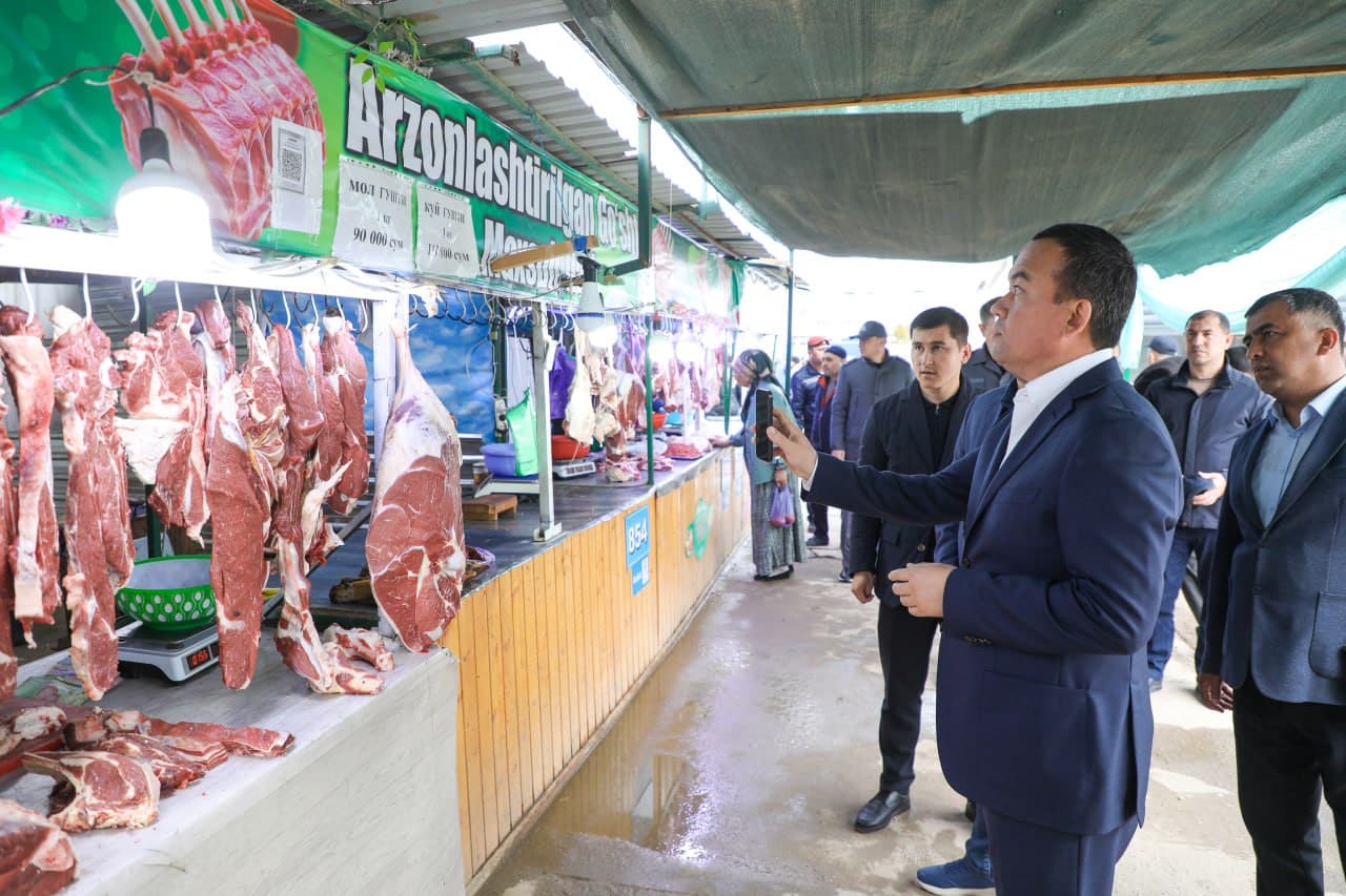 Ulug‘bek Qosimov: "Markaziy dehqon bozorlarida arzon va sifatli mahsulotlar bo‘lishi bilan birga, sotuvchi va xaridorlar uchun zarur qulayliklar ham yaratilgan bo‘lishi shart!"