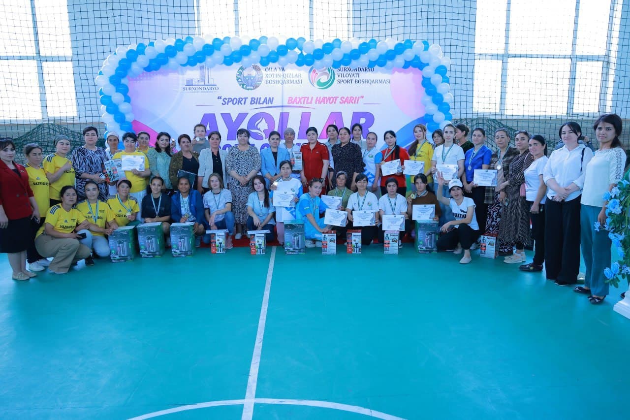 🏅 "Sport bilan baxtli hayot sari!" — ayollar sport olimpiadasining viloyat bosqichi yuqori saviyada o‘tkazildi