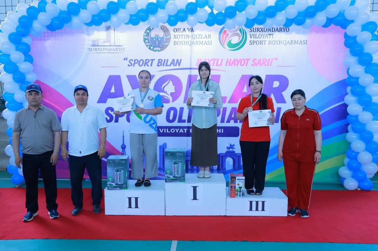 🏅 "Sport bilan baxtli hayot sari!" — ayollar sport olimpiadasining viloyat bosqichi yuqori saviyada o‘tkazildi