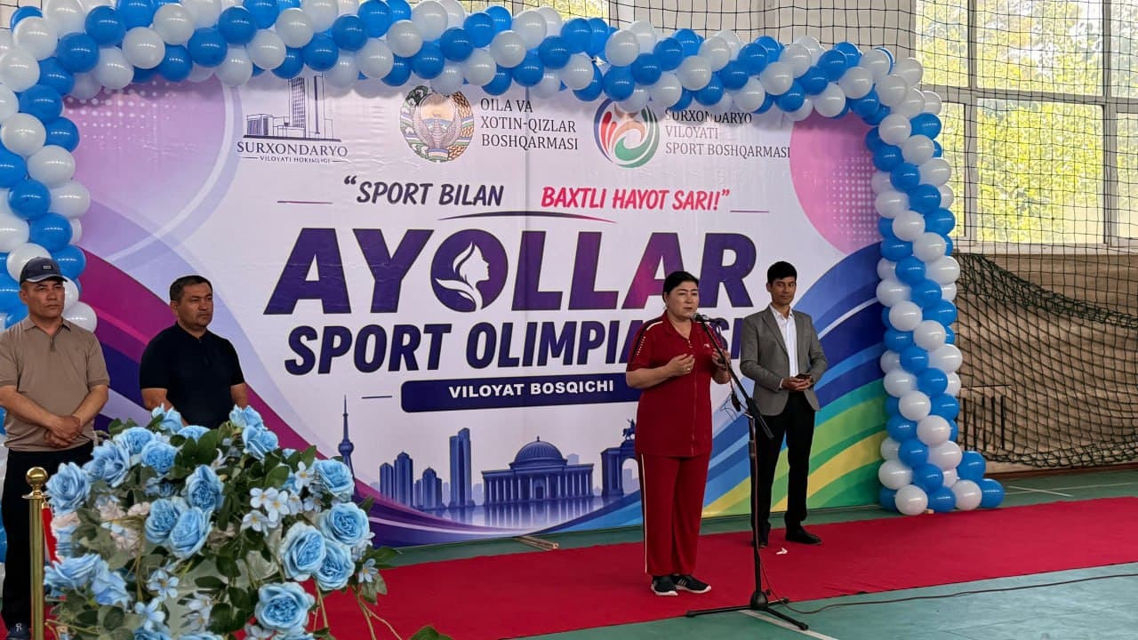 🏅 "Sport bilan baxtli hayot sari!" — ayollar sport olimpiadasining viloyat bosqichi yuqori saviyada o‘tkazildi