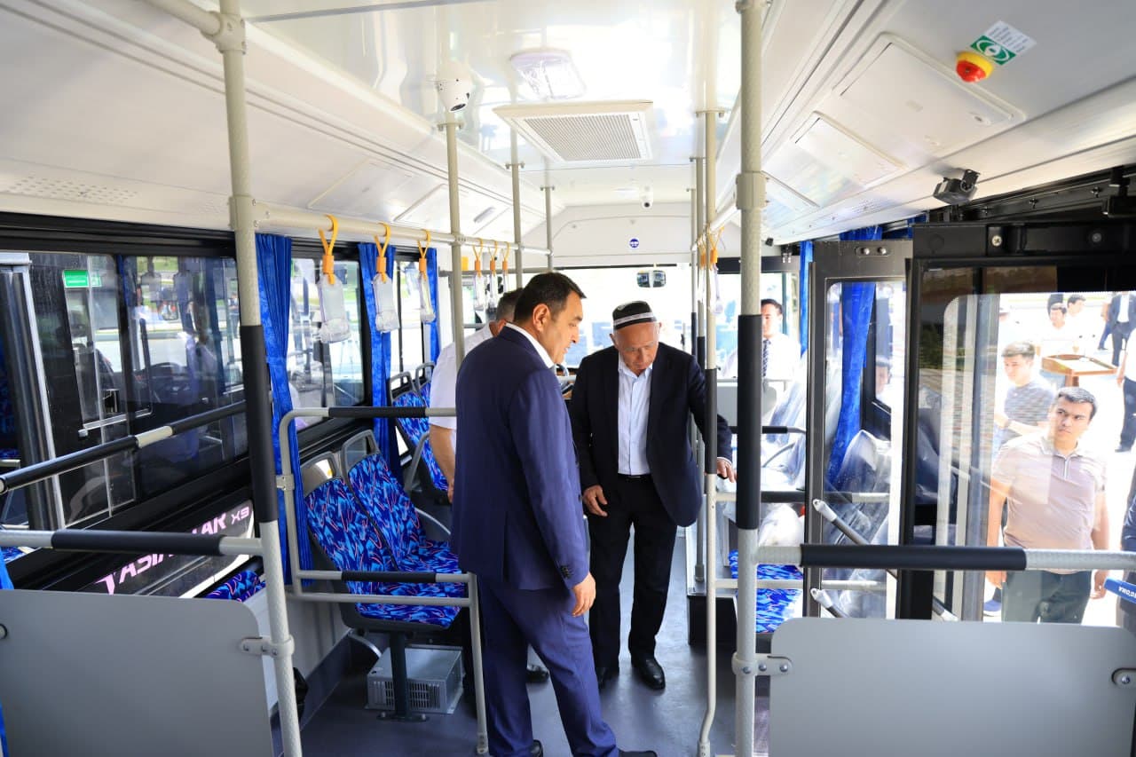 Farg‘onaga jamoat transporti uchun 24 ta zamonaviy avtobus olib kelindi
