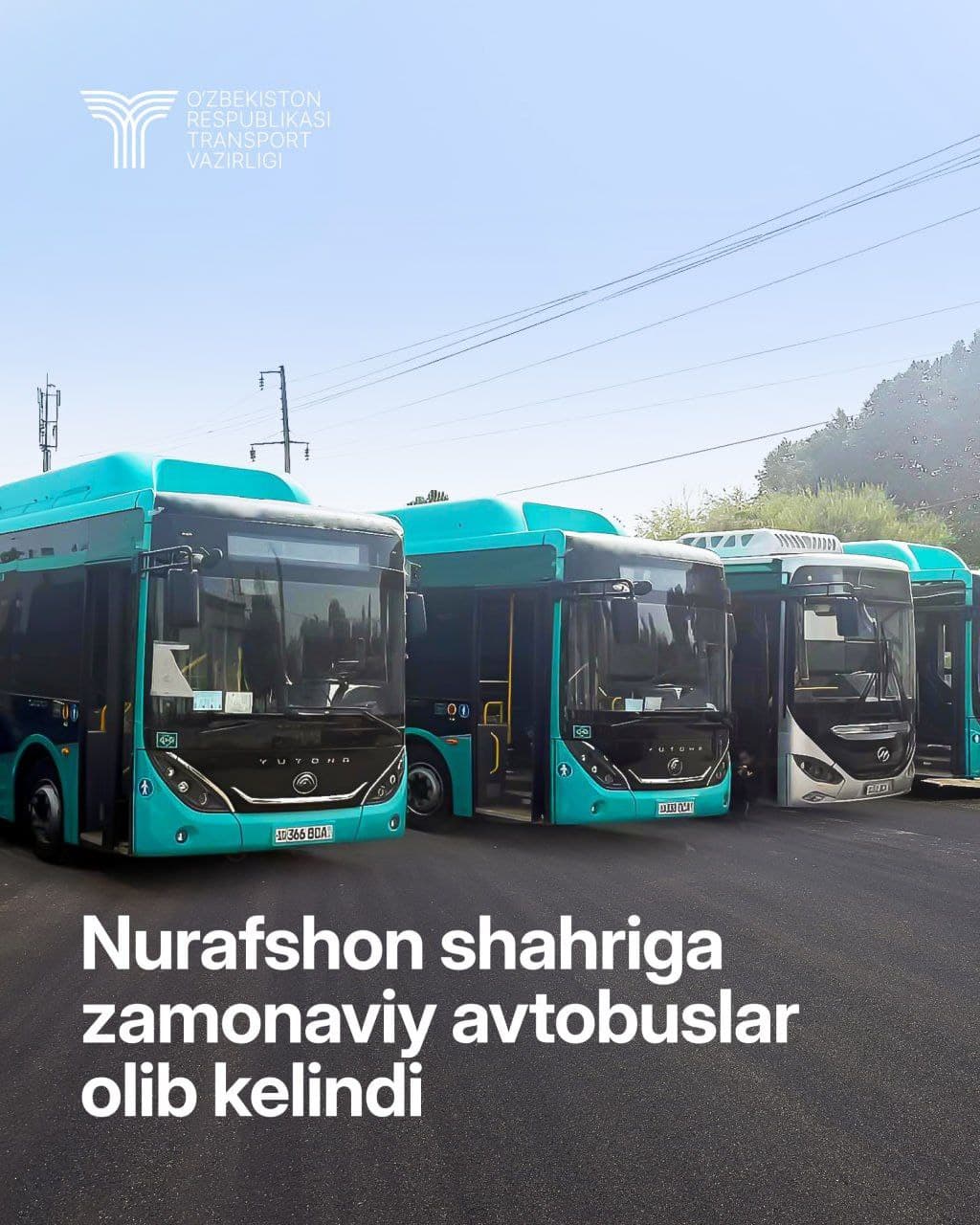 Nurafshon shahriga zamonaviy avtobuslar olib kelinishi davom etmoqda